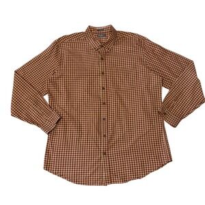 Eddie Bauer Mens Plaid Classic Fit Button Down Shirt Long Sleeve TALL XL